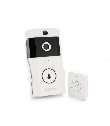 Безпроводной видеозвонок Jmary MF-8 с Wi-Fi и датчиком движения, встроенный аккум 3600mAh, White, Box