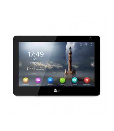 10ти дюймовый гибридный IP/AHD видеодомофон нового поколения NeoLight MEZZO Hybrid черный