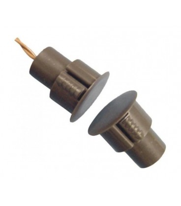 Врезной магнитоконтакт коричневый , ток 60mA, напряжение 12B, тип контактов Н/З, рабочее расстояние 18±5% мм, габаритные размеры