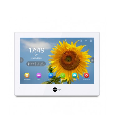 8ми дюймовый гибридный IP/AHD видеодомофон нового поколения NeoLight ALPHA Hybrid белый