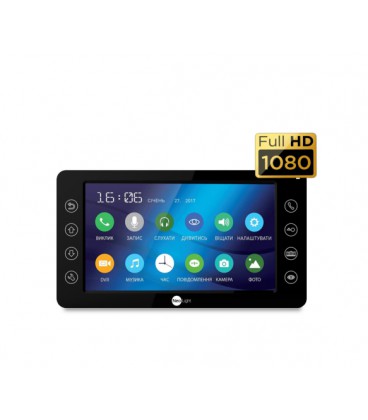 7ми дюймовый Full HD видеодомофон с памятью NeoLight KAPPA+ HD черный