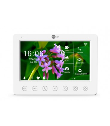 7ми дюймовый Full HD видеодомофон с WiFi LAN и возможностью просмотра архива с телефона NeoLight KAPPA+ HD WF белый