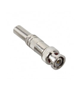 Разъем BNC-A - с пружиной под кабель и наконечником под винт, Silver, RG
