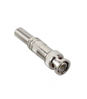 Разъем BNC-A - с пружиной под кабель и наконечником под винт, Silver, RG