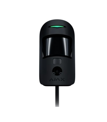 Проводной датчик движения с фотоверификацией Ajax MotionCam (PhOD) Fibra Black