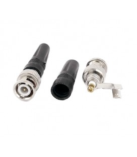 Разъем BNC-M - прямой, пластиковый кожух и винт для фиксации кабеля Q100