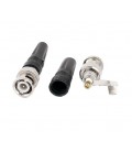 Разъем BNC-M - прямой, пластиковый кожух и винт для фиксации кабеля Q100