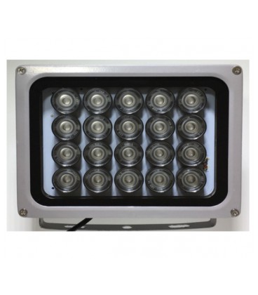 ИК-прожектор HYYS2020R. 220V, 40W, 20LED, IP66, 850Нм, угол обзора 90°, дальность до 150м.