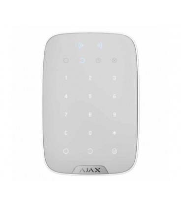Беспроводная сенсорная клавиатура с RFID-Считывателем и поддержкой Bluetooth Ajax KeyPad Plus white