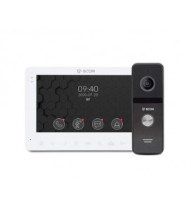 HD комплект видеодомофон и вызывная панель BCOM BD-780FHD White Kit ( 7дюймов домофон с памятью, запись по движению, Full HD выз