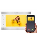 Wi-Fi видеодомофон Slinex SL-10N Cloud (silver + white), AHD, 10” сенсорный IPS экран, переадресация на тел Smart Call, 300 x 65