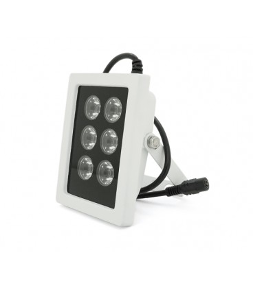 ИК-прожектор LW6-50IR006-12. 12V, 24W, 6LED, IP66, 850Нм, угол обзора 120°, дальность до 50м.