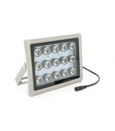 ИК-прожектор 1512HW. 12V, 24W, 15LED, IP66, 850Нм, угол обзора 45°, дальность до 140м.