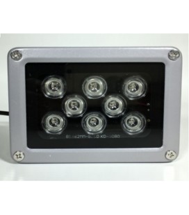 ИК-прожектор HYYS808R. 220V, 18W, 8LED, IP66, 850Нм, угол обзора 90°, дальность до 70м.
