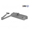 Доводчик DT-514H с фиксацией в открытом положении,45-85 кг, 248x45x72 , серебро