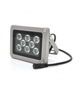 ИК-прожектор GY-IR006. 12V, 18W, 8LED, IP66, 850Нм, угол обзора 90°, дальность до 70м.
