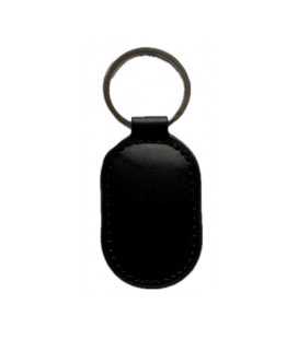 Бесконтактный брелок ID Em-Marine 125 КГц (EM-Leather овальный) в кожаном чехле, цвет черный