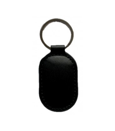 Бесконтактный брелок ID Em-Marine 125 КГц (EM-Leather овальный) в кожаном чехле, цвет черный