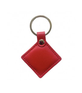 Бесконтактный брелок IC MIFARE 13,56 МГц(MF-Leather ) в кожаном чехле, цвет красный