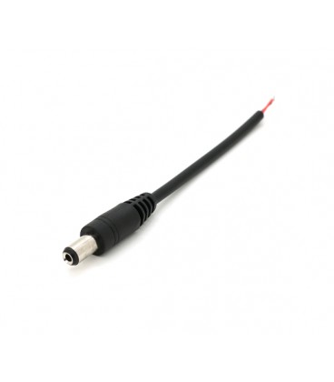 Разъем питания DC-M (D 5,5x2,5мм) &gt, кабель длиной 10см blac, Black plug OEM Q1000
