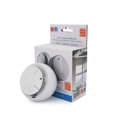 Автономный WiFi датчик 2 в 1 дыма с сиреной YOSO Dsmoke WIFI-03 TUYA питание CR123A 1 шт батарея в комплекте