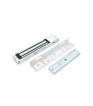 Электромагнитный замок MS-280LED + Уголок LS-280, до 280 кг, DC12V/500mA, DC24V/250mA. Размеры: 250х47х25 мм