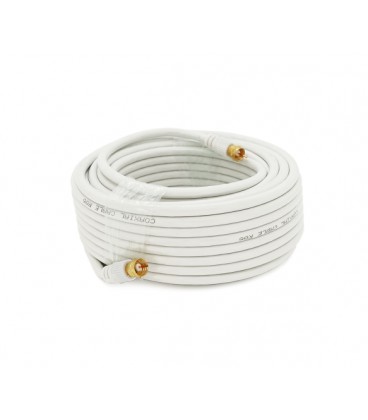 Патчкорд коаксиальный RG6 TV-50WH, gold connector RG59, 15m
