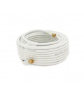Патчкорд коаксиальный RG6 TV-50WH, gold connector RG59, 15m