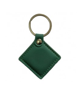Бесконтактный брелок IC MIFARE 13,56 МГц(MF-Leather ) в кожаном чехле, цвет зеленый