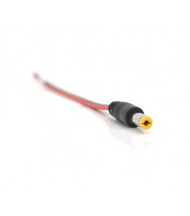 Разъем питания DC-M (D 5,5x2,1мм) &gt, кабель длиной 25см black -red, Yellow plug OEM Q100