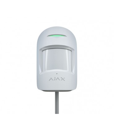 Проводной датчик движения и разбития стекла Ajax CombiProtect Fibra white