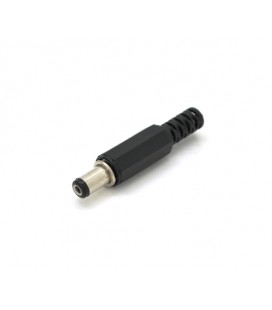 Разъем питания DC-M (D 5,5x2,5мм) (черный) под пайку, Q250