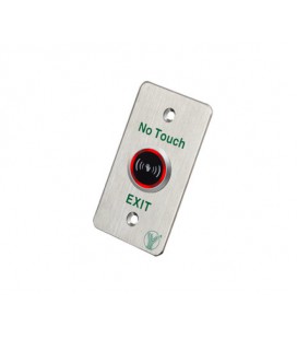 Кнопка выхода ISK-841B бесконтактная, врезная, NO/NC/COM, нержавейка, диодная подсветка кнопки выхода, DC 12V