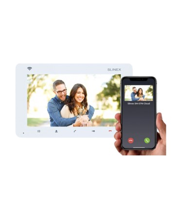 AHD видеодомофон Slinex SM-07N Cloud (white), 7” TFT экран, запись по движению, слот microSD, переадресация на тел Smart Call, 1