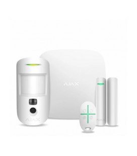 Комплект беспроводной сигнализации Ajax StarterKit Cam Plus (HDR) white ( Hub 2 Plus /MotionCam(HDR)/DoorProtect/SpaceControl )