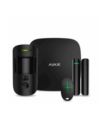 Комплект беспроводной сигнализации Ajax StarterKit Cam Plus (HDR) black ( Hub 2 Plus /MotionCam(HDR)/DoorProtect/SpaceControl )