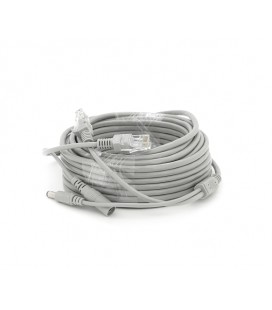 Патчкорд комбинированный по витой паре RJ-45+DC 10m, серый, Q60
