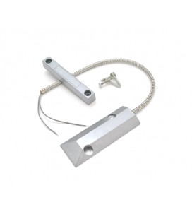 Датчик магнитоконтактный с проводом 30 см MC-59, 105*16*16 мм, контакт NC,аллюминиевый сплав, серый, под саморез, 1 штука в упак