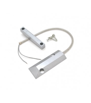 Датчик магнитоконтактный с проводом 30 см MC-59, 105*16*16 мм, контакт NC,аллюминиевый сплав, серый, под саморез, 1 штука в упак