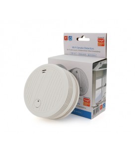 Автономный WiFi датчик дыма с сиреной YOSO Dsmoke WIFI-01 TUYA питание Крона1 шт батареи в комплект не входят