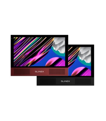 AHD видеодомофон Slinex Sonik 10 (black/red),10” сенсорный IPS экран, запись по движению, слот microSD, 248×177×21 мм