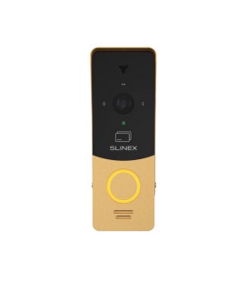 AHD вызывная панель Slinex ML-20CRHD (black/gold), 2 Мп, EM-Marin считыватель, угол обзора 115°, 45×130×24 мм