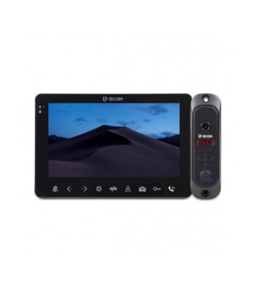 Комплект видеодомофона BCOM BD-780M Black Kit ( 7 дюймов домофон с памятью, запись по движению, 1000ТВл вызывная панель )