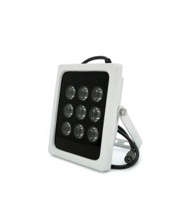 ИК-прожектор LW9-50IR009-12. 12V, 9W, 9LED, IP66, 850Нм, угол обзора 120°, дальность до 50м.