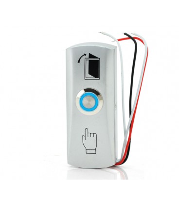 Кнопка выхода накладная EXIT 805. NC/NO /C. алюминиевая. Подсветка DC12V . 80х30х20мм