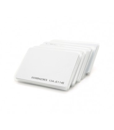 Бесконтактная карта ID Em-Marine 125 КГц (TK4100), толщина 1,6 мм. (ДЛЯ ПЕРЕЗАПИСИ ) цвет белый. С прорезью Упаковка 50шт (02393