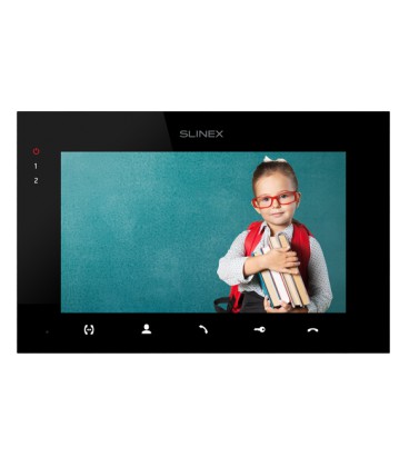 AHD видеодомофон Slinex SQ-07MTHD (black), 7” сенсорный IPS экран, запись по движению, слот microSD, 197×127×20 мм