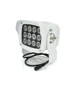 ИК-прожектор GY-IR70012. 12V, 6W, 12LED, IP66, 850Нм, угол обзора 90°, дальность до 150м.