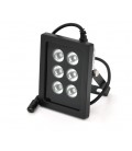 ИК-прожектор GY-IR90006. 12V, 6W, 6LED, IP66, 850Нм, угол обзора 90°, дальность до 70м.