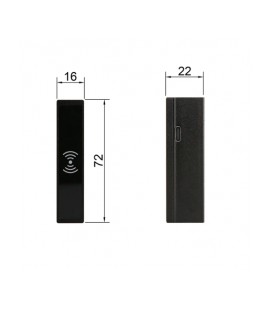 Электронный замок PiPo PF131+PBF05 для шкафчиков и выдвижных ящиков, Mifare 13.56Mгц, 4*AA, 72x16x22 mm